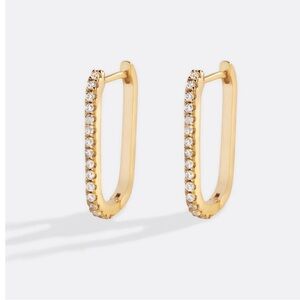 Elegant Gold Plated Sterling Silver Hoop Earrings
